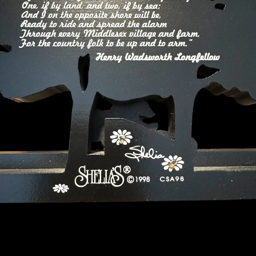Paul Revere's Ride Shelia's Collectibles‎ Wood Shelf Sitter 1998